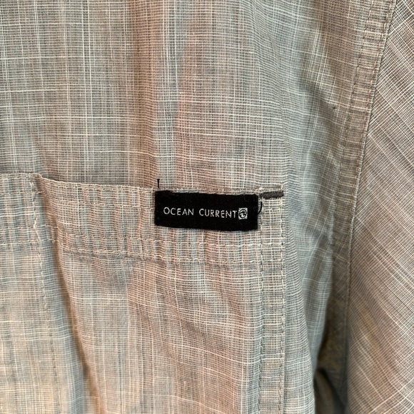 Ocean Currents clean lines light grey short sleeve shirt. Casual & dressy - Picture 3 of 4